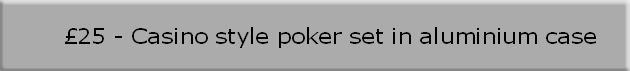 £25 - Casino style poker set in aluminium case